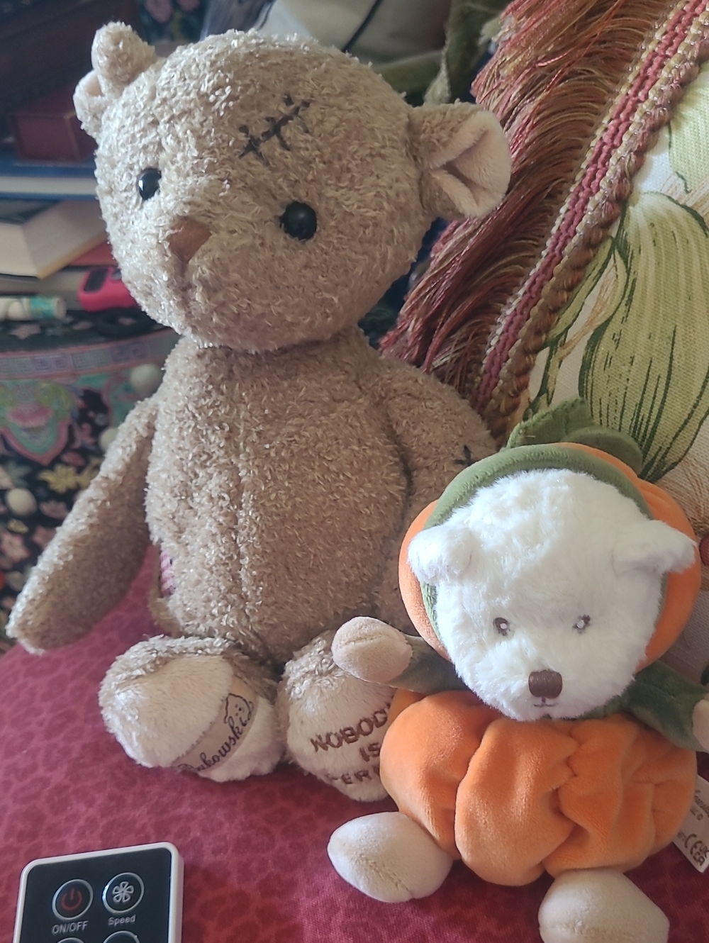 Bukowski ⁸Plush Teddy Bear and Pumpkin Costume Plush Toy Set - Beige and Orange
